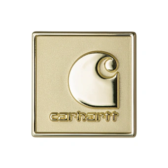 Значок Carhartt WIP Square Label Pin Gold